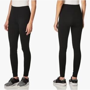 Lysse Black Center Seam Ponte High Rise Stretch Leggings Small